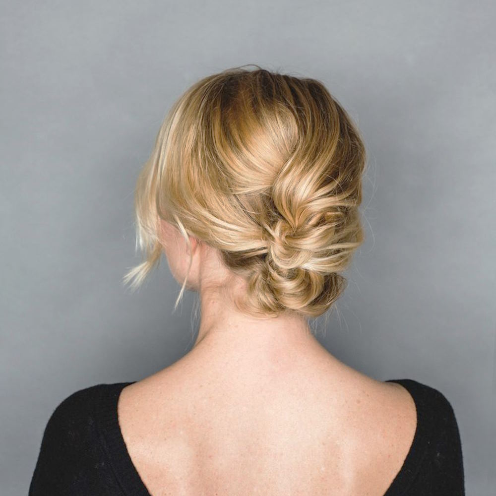 chignon per capelli corti